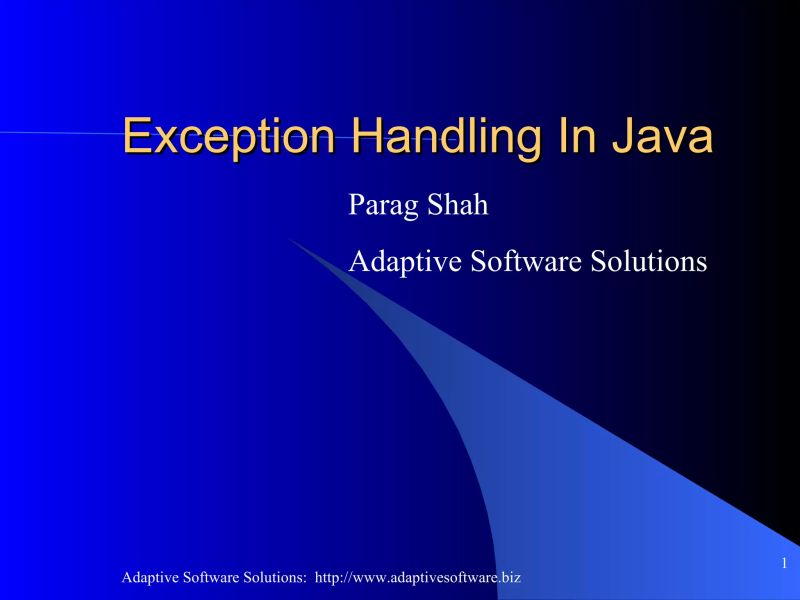 Exception Handling In Java Odp - Premium Space Art Gallery - Mobile