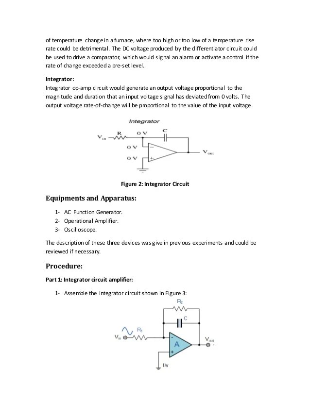 Instrumentation Lab Experiment 4 Report Op Amps