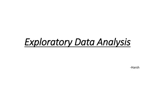 Exploratory Data Analysis.pptx For Data Analytics | PPTX
