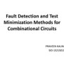 Fault Detection And Test Minimization Methods | PPTX