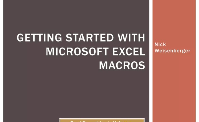 Getting Started With Microsoft Excel Macros | PDF