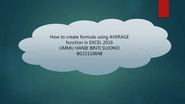 How To Create A Formula Using Average Function Pptx - Vintage Backgrounds - High Quality High Resolution Collection