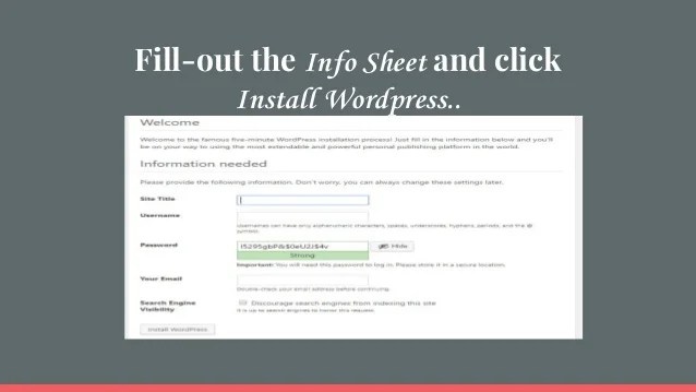 The bluehost cpanel is user friendly and has direct links to wordpress installation software. How to install Subdomain and Wordpress through Cpanel