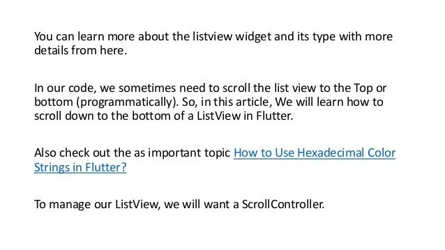 How To Programmatically Scrolling To The End Of A Listview In Flutter - 8K Mountain Illustrations for Desktop