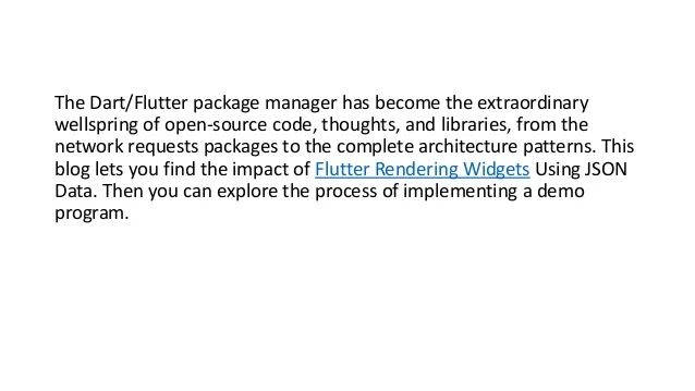 How To Render Flutter Widgets Using Json Data Kuldeep Tarapara Tealfeed - Download Professional Ocean Background | Mobile