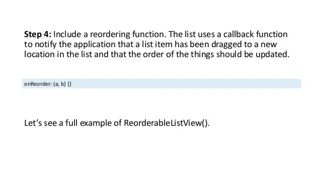 How To Use Reorderablelistview Widget In Flutter App Development By - Light Design Collection - Mobile Quality