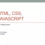 HTML, CSS, JavaScript For Beginners | PPTX