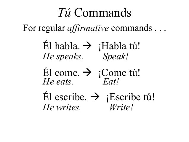 Informal commands