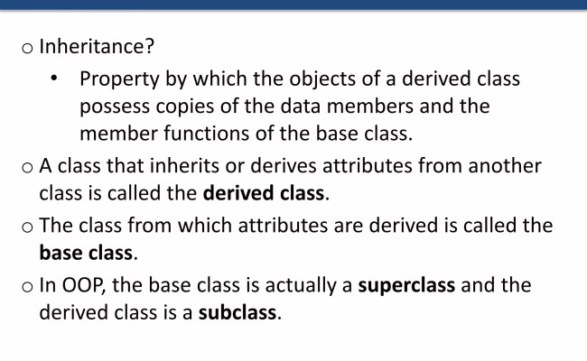 Object Oriented Programming - Inheritance | PPT