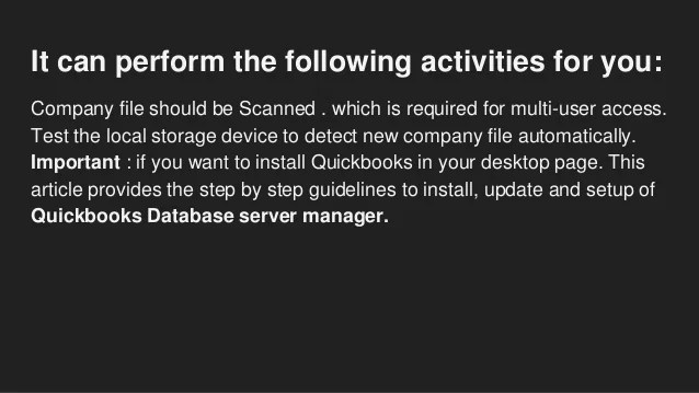 Install Update And Setup The Quick Books Database Server