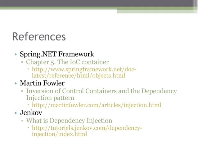 Introduction To Dependency Injection Using Spring Net - City Image Collection - High Resolution Quality
