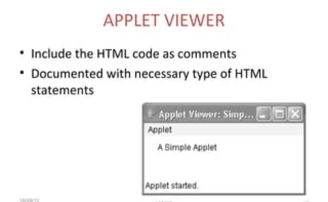 Applets_Basic Introduction | PPT