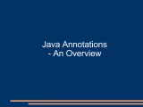 Java Annotation Ppt