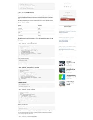 Java Scanner Comprehensive Guide With Examples Pdf Technology - Sunset Photo Collection - High Resolution Quality