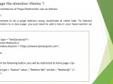 Java Script Page Redirection Ppt
