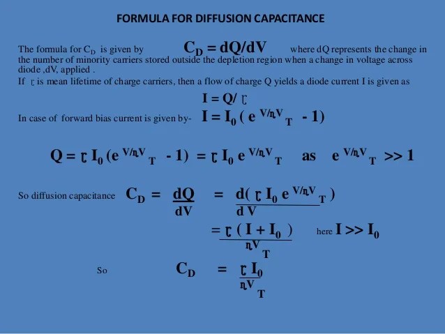 Analog Electronics Ppt On Transition Diffusion Capacitance