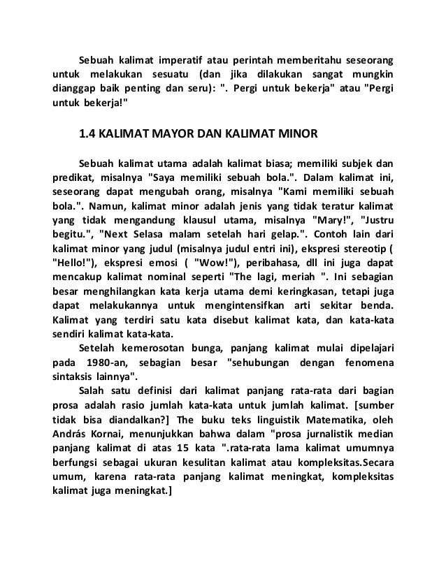 Contoh Kata Kerja Imperatif Beserta Pengertiannya Sikluskata Berisi saran yang harus dibuat seseorang.