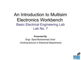 Lab 7 Multisim Software Tutorial Ppt - Download Premium Ocean Texture | HD