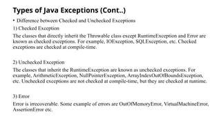 Lec 01 Exception Handling In Java Javatpoint Pptx Programming - Mobile Minimal Wallpapers for Desktop