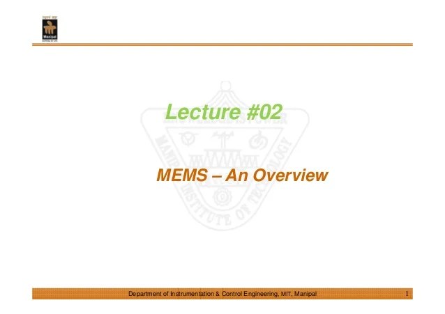 Micro Electro Mechanical Systems Mems Class Materials