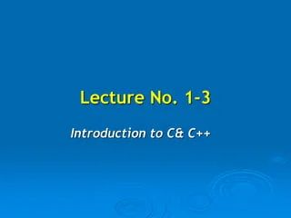C Programming Language Lecture 1 3 Ppt - Premium City Picture Gallery - Full HD