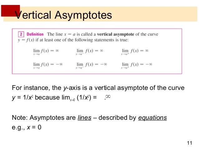 An asymptote is a line that the graph of a function approaches but never touches. Lecture 6 limits with infinity