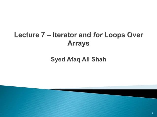 Lecture 7 Iterator And For Loop Over Arrays Pdf - High Resolution Gradient Illustrations for Desktop