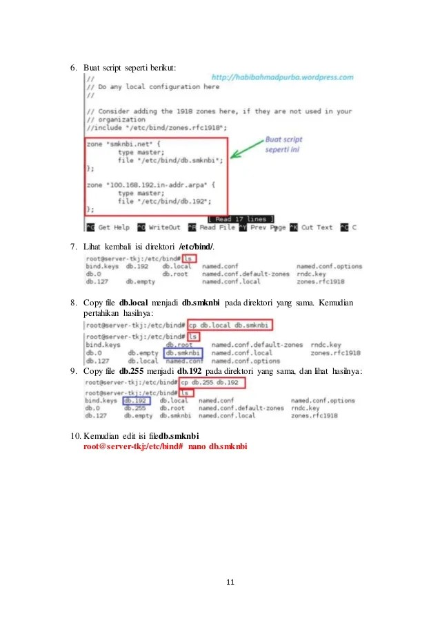 Akan dibuat sebuah file contoh dhcp.conf. Makalah Dhcp Dns Dan Web Server