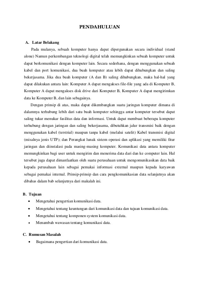 B) titik ke beberapa penerima (multi . Makalah Komdat