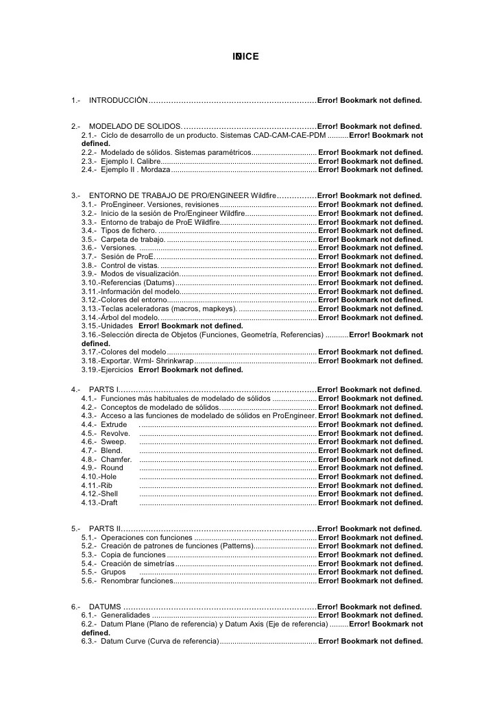 Manual Proengineer Wildfire