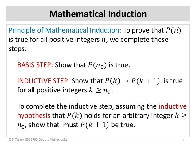 Math Induction Principle Slides