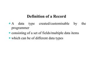 Mca Ii Dfs U 2 Array Records And Pointer Ppt - Premium Landscape Background Gallery - Ultra HD