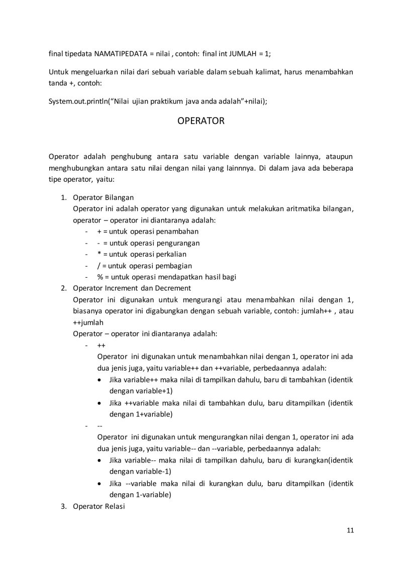 Mengenal Pemrograman Java Docx - Premium City Design Gallery - 8K