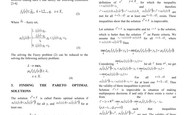 Method Of Solving Multi Objective Optimization | PDF