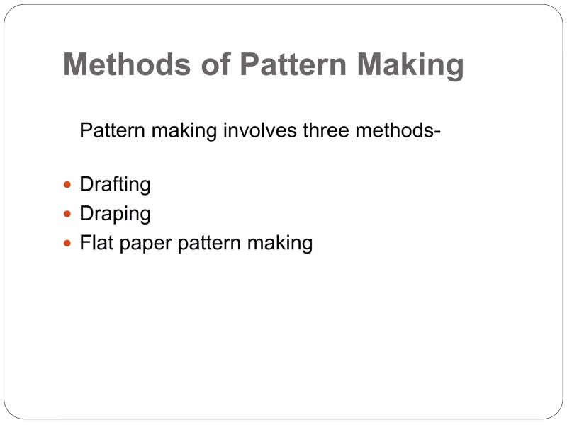 Methods Of Pattern Making Pptx - Best Minimal Patterns in Full HD
