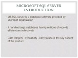 Microsoft Sql Server Database Administration Pptx