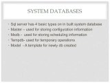 Microsoft Sql Server Database Administration Pptx