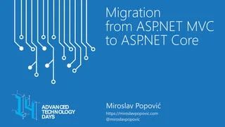 Migration From Asp Net Mvc To Asp Net Core Pptx Web Development - Download Premium Space Image | High Resolution