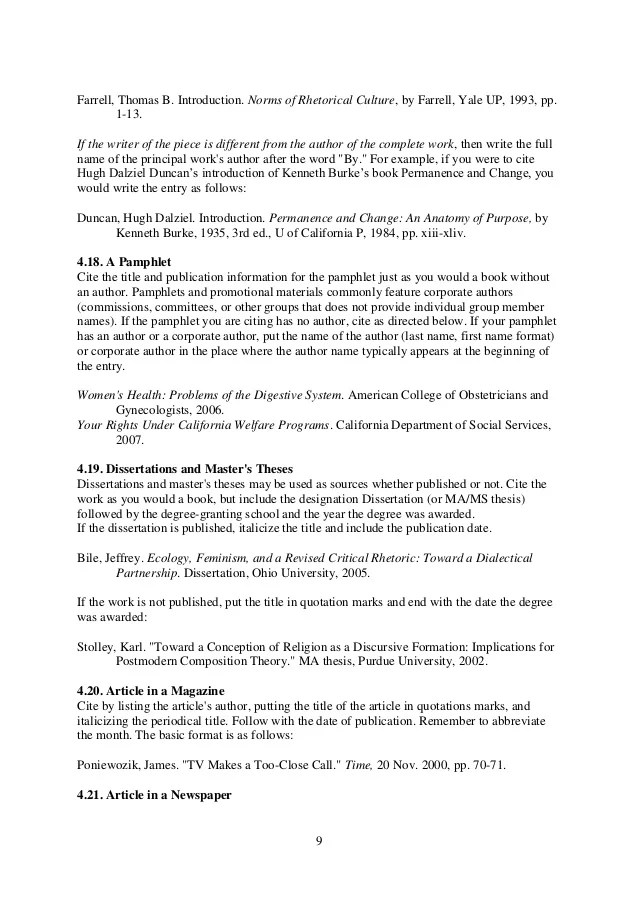 Mla 8th Edition