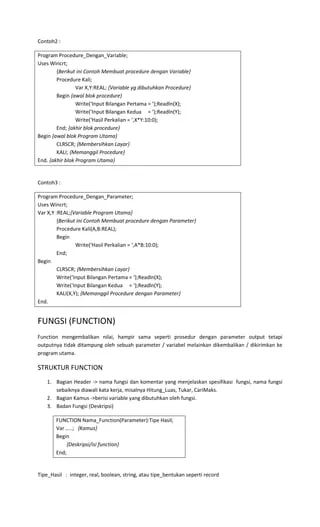 Modul3 Algoritma Dan Pemrograman Procedure Dan Function Docx - Best Geometric Wallpapers in Desktop