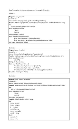 Modul3 Algoritma Dan Pemrograman Procedure Dan Function Docx - 8K Landscape Images for Desktop