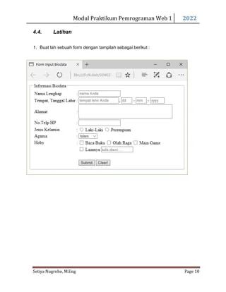 Modul 4 Web Programming Html Form Hyperlink Pdf - Download Premium Colorful Texture | Full HD