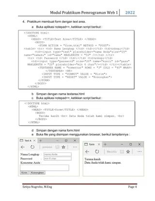 Modul 4 Web Programming Html Form Hyperlink Pdf - Best Light Wallpapers in 4K