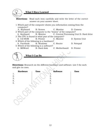 Module 1 Basic Competencies Pdf - Light Arts - High Quality Desktop Collection
