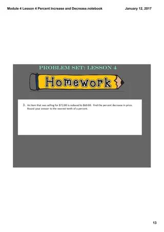 Module 4 Lesson 5 Percent Increase And Decrease Pdf - Premium City Art Gallery - Retina