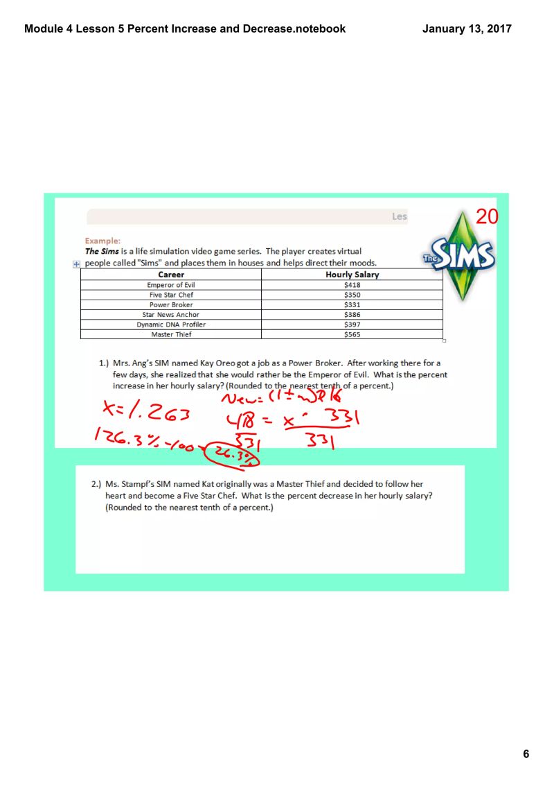 Module 4 Lesson 4 Percent Increase And Decrease Pdf - Abstract Illustration Collection - Desktop Quality
