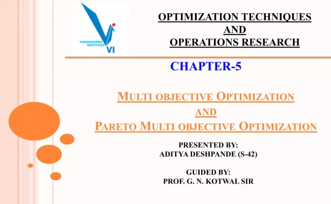 Multi Objective Optimization And Pareto Multi Objective Optimization ...