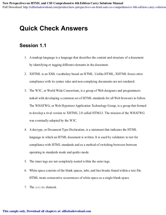 New Perspectives On Html And Css 9781111526443 Cengage 0 Response to 34 New Perspectives On Html5 Css3 And Javascript 6th Edition Solutions Post a Comment.