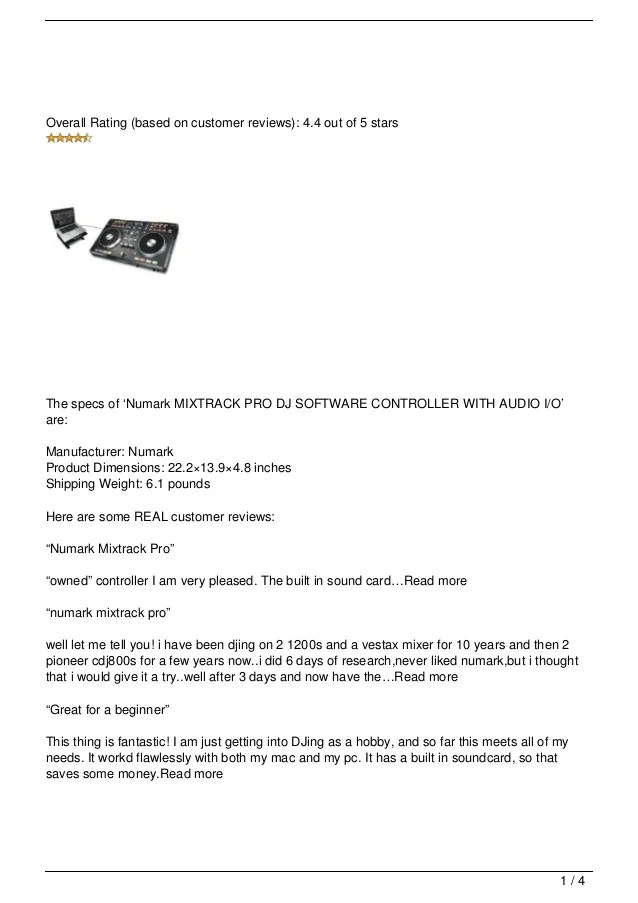 Manual numark idj pro dj controller 4,5 von 5 sternen. Numark Mixtrack Pro Dj Software Controller With Audio I O