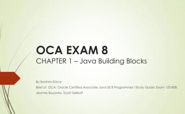 OCA Java SE 8 Exam Chapter 1 Java Building Blocks | PPTX
